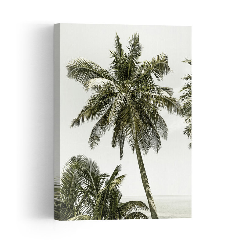 Impression sur toile de palmier tropical, 18" H x 12" W