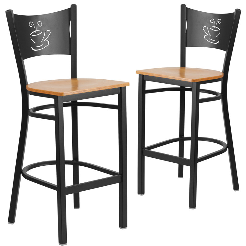 Tabouret de bar Fairmont, Cerise, Naturel, 2