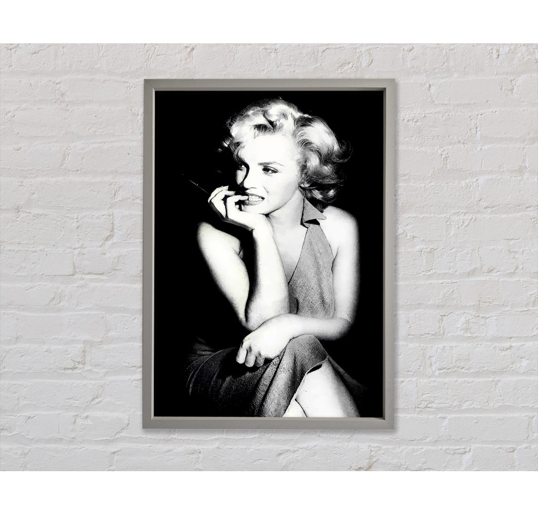 Marilyn Monroe Stare - Einzelner Bilderrahmen Kunstdrucke auf Leinwand