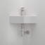 Lavabo vasque mural en céramique de 18 x 13 pouces en porcelaine blanche triangulaire avec trou de robinet simple et trop-plein (n'inclut que le lavabo de salle de bain)