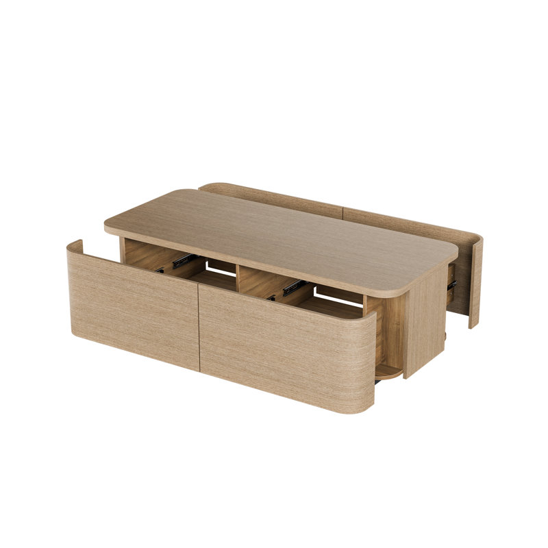 Table basse en bois avec 4 tiroirs Alassane