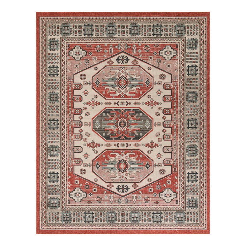 Indoor/Outdoor Traditional Area Rug, Rectangle 7'10" x 10'