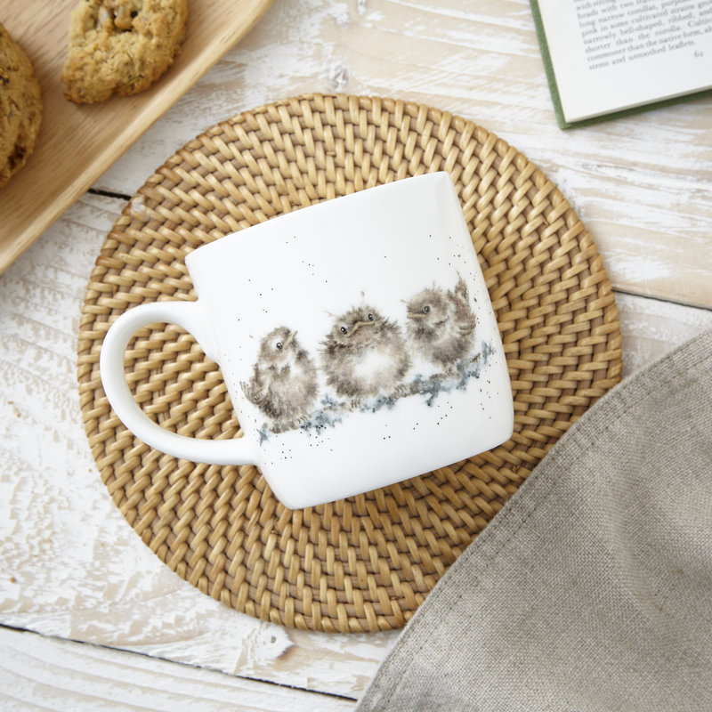 Wrendale Designs, Fine Bone China - Feather Your Nest (Wren) Mug