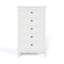 Commode 5 tiroirs pour chambre à coucher, armoire de rangement moderne avec pieds en bois massif