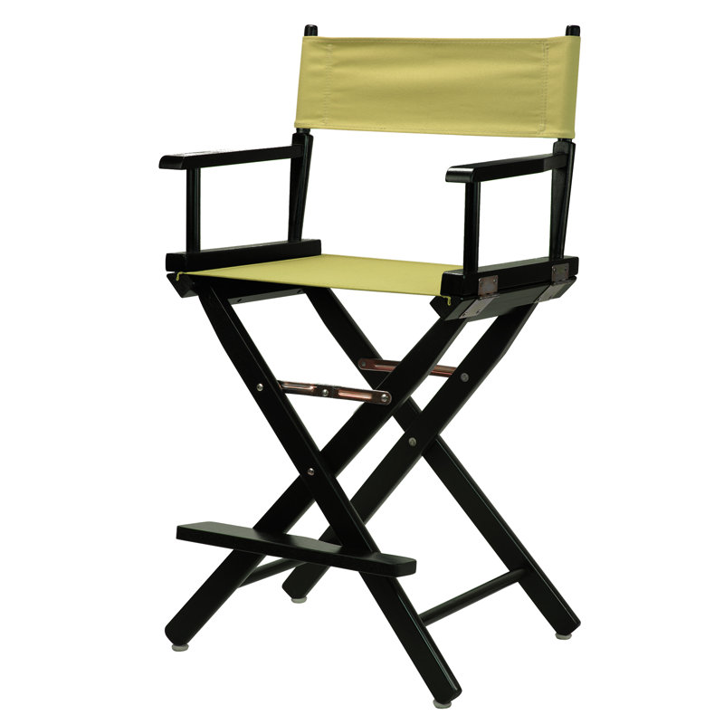 Chaise de réalisateur pliante 24 po, Olive, Chêne miel