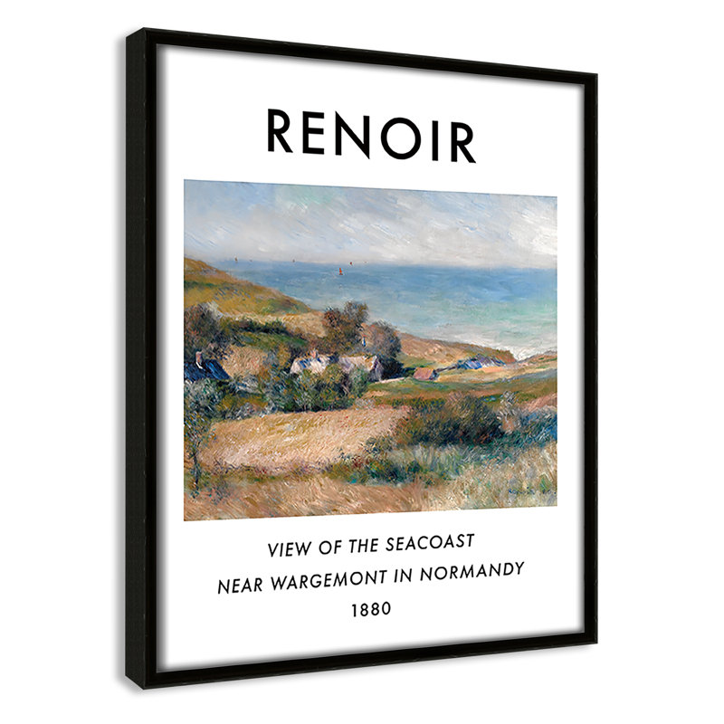 Collection «Old View» du bord de mer près de Wargemont, collection Old maîtres par Auguste Renoir, Cadre flottant espresso