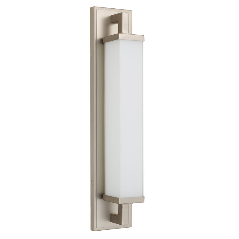 Barre d'éclairage de salle de bain intégrée en nickel brossé 22 pouces à DEL, 22", Brushed Nickel