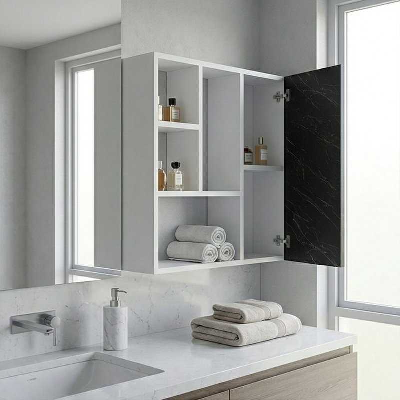 Armoire flottante asymétrique contemporaine Orhun