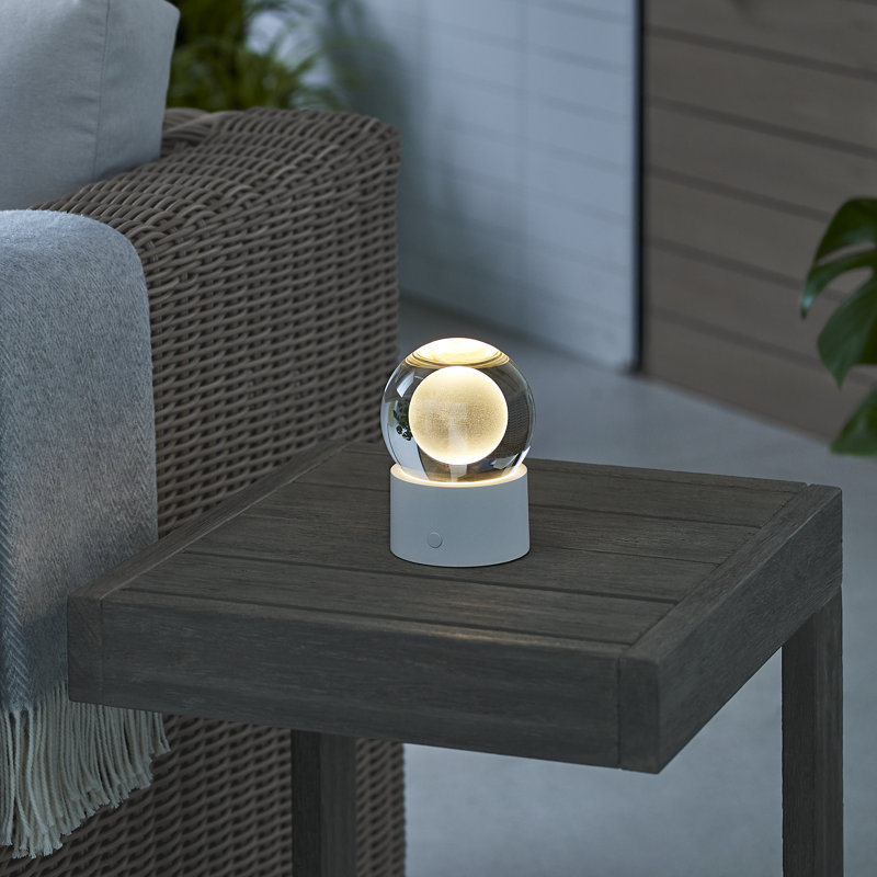 Mina Accent Rechargeable Table Lamp, Matte White