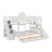 Full-Over-Full Castle-Themed Bunk Bed, Wooden Bunkbed With 2 Drawers & 3 Shelves, Including Slide And Storage Stairs-1007344409-1007344408