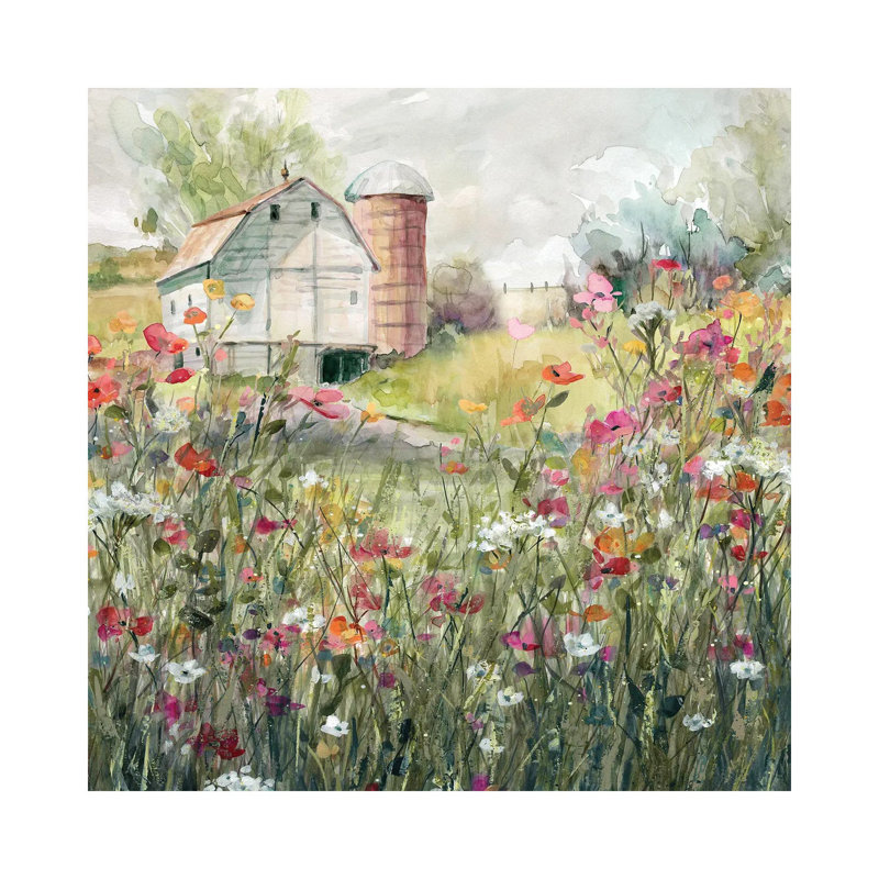 Farm in Bloom - Giclée sur toile tendue avec châssis, H 12 po x l 12 po
