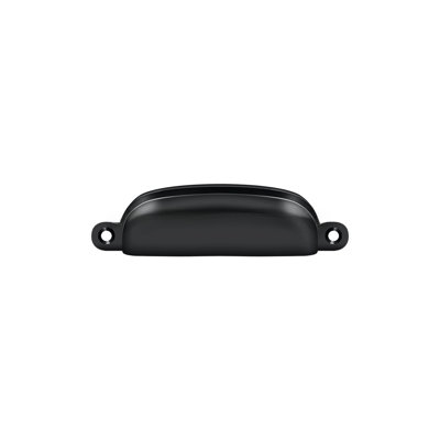 Deltana SHP29U19 Exposed Shell Pull 4" in Paint Black
