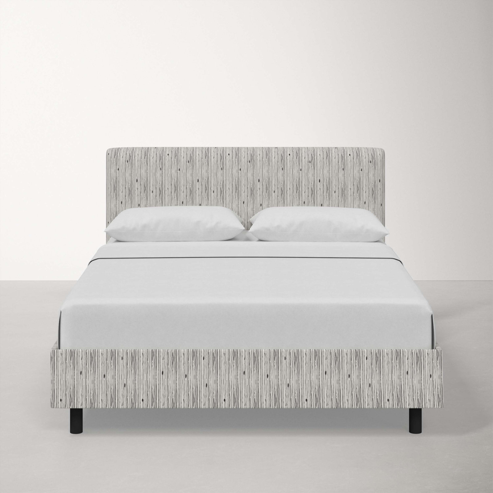 Avila Upholstered Bed, Twin, Shibori Stripe Ink