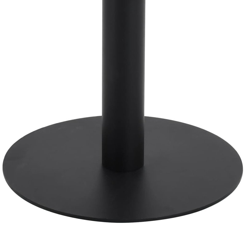  Table bistro en bois aggloméré brun clair et noir, acier 23,6 po x 23,6 po