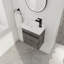 Meuble-lavabo flottant en contreplaqué écologique à fermeture en douceur pour salle de bain moderne