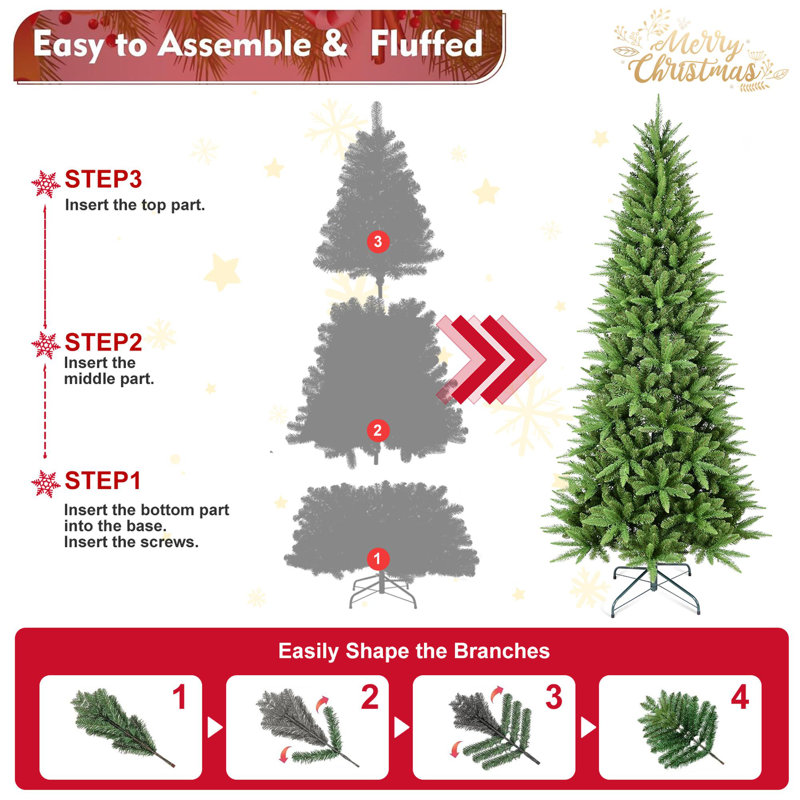 Arbre de Noël artificiel en PVC 4 pi, H 4 pi