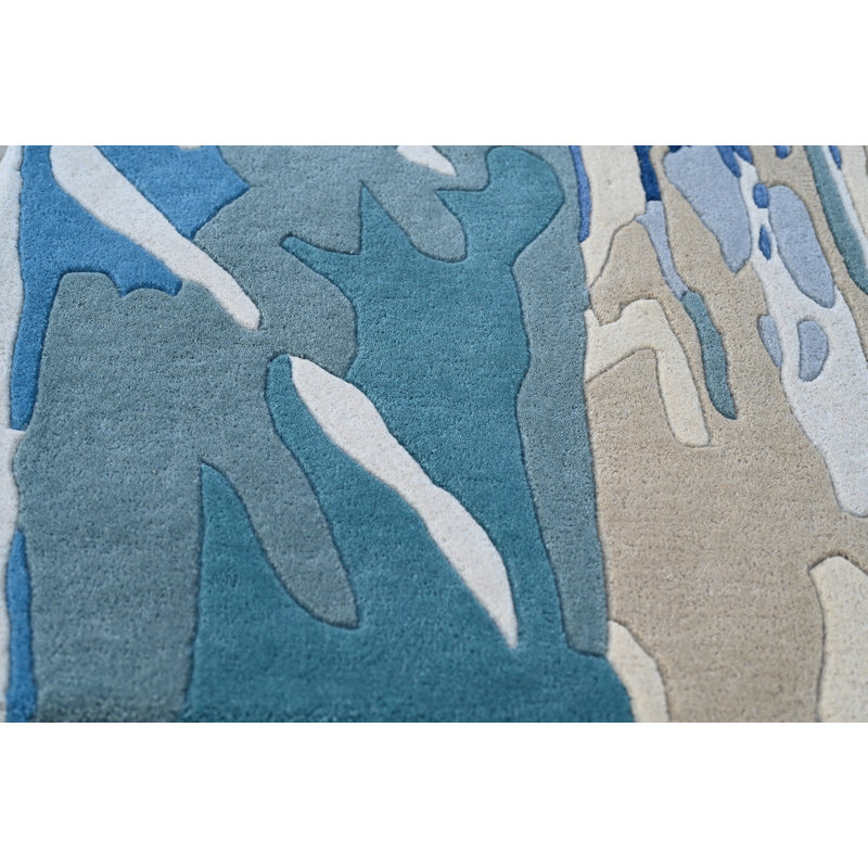 Tapis en laine touffeté à la main Booska, Rond 5 pi 6 po