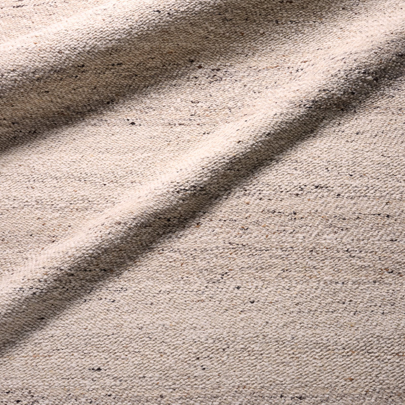 Jaipur Living Klarna LEO04 Handmade Stripes Beige and Cream Area Rug (8'x10'), Rectangle 6' x 9'