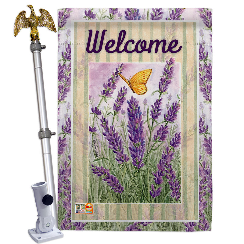 Double Sided 40'' H x 28'' W Polyester Flag Set