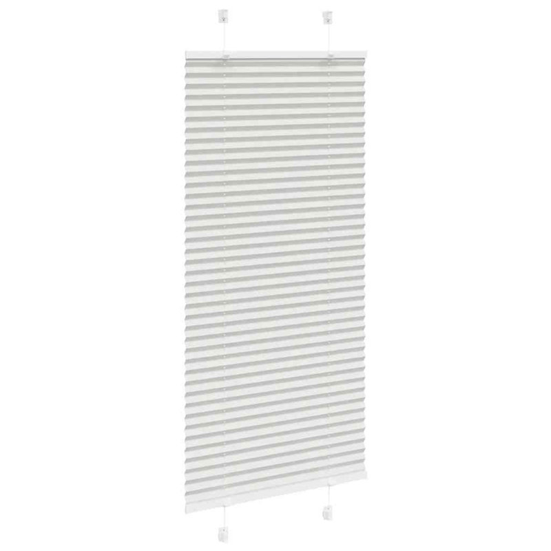 Room Darkening Pleated shade, Light Grey, 65cmW x 100cmL