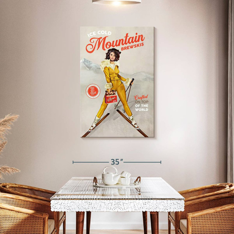 Tergel Apres Ski Mountain Brewski, 45" H x 30" W