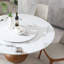 Table de salle à manger moderne en marbre, table ronde en pierre frittée de 59 po pour la salle à manger, cuisine, coin-repas, espace compact avec plateau tournant (table seulement)-859690934-859690928-859690933