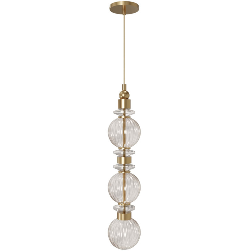 Luminaire suspendu en verre et métal Valda
