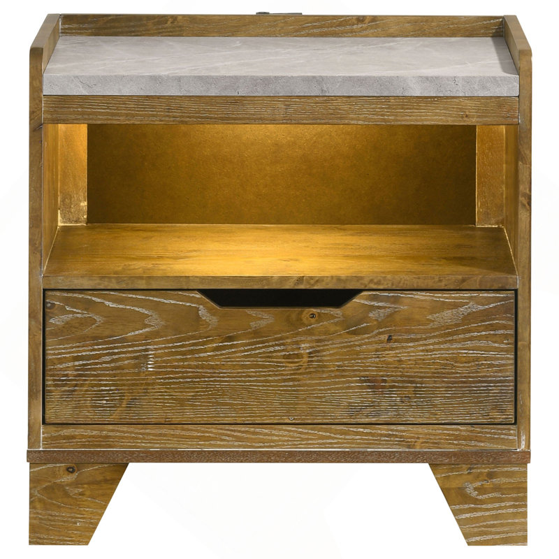Packard Medium Oak 1-drawer Nightstand