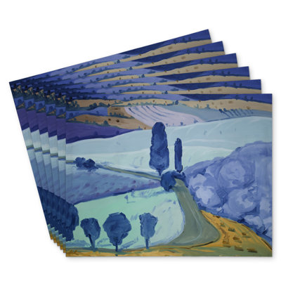 Tuscany Field Polyester Andaluss Set of 6 | Home Decor