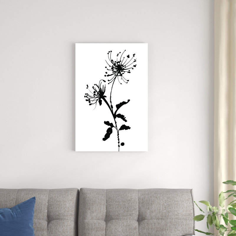Silhouette florale IV, H 30 po x l 20 po