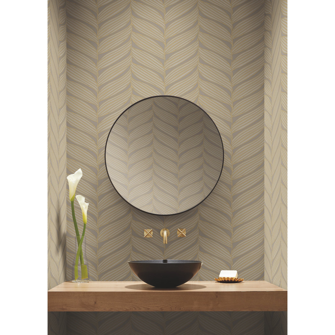 Luminous Leaves Floral Roll York Wallcoverings 