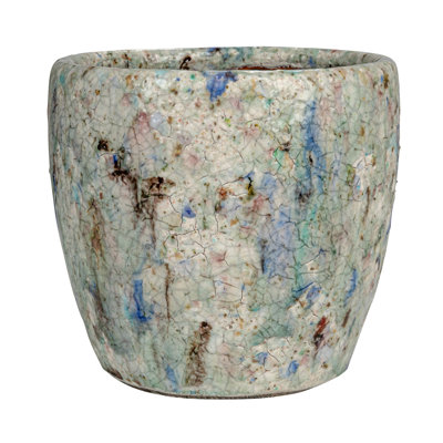 Terra-cotta Planter with Crackle Glaze