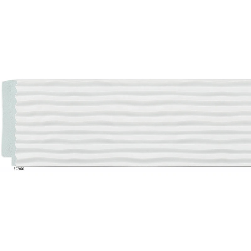 Glaze Rectangle Beveled Wall Mirror, White, 47" x 37"