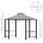 Patio Gazebo, Double Roof Hexagon Outdoor Gazebo Canopy Shelterwith Netting & Curtains, Solid Steel Frame for Garden, Lawn, Backyard and Deck-114362931-114362929