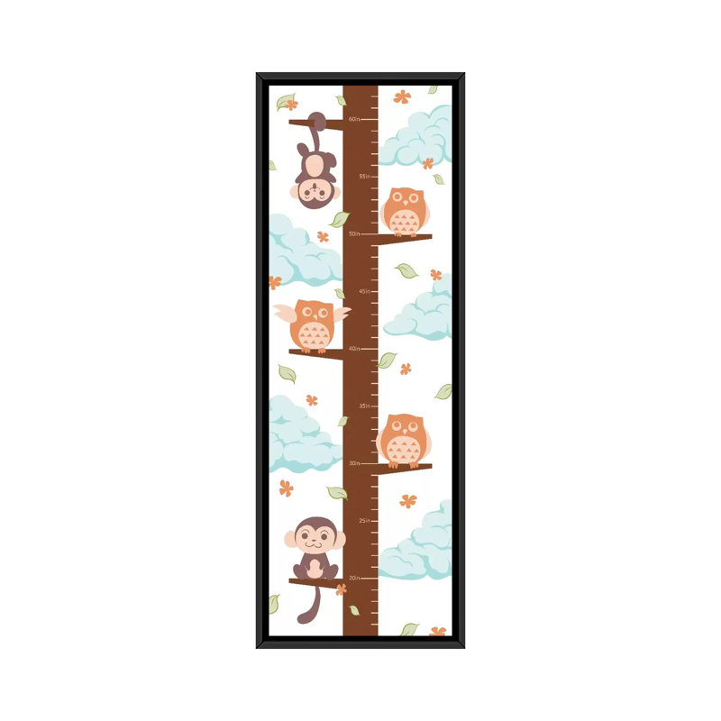 Tableau de croissance suspendu sur le sapin, H 36 po x l 12 po x P 1,5 po, Toile avec cadre noir