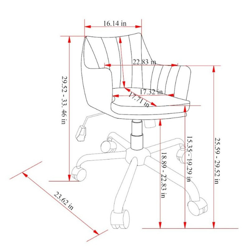Chaise de bureau - beige