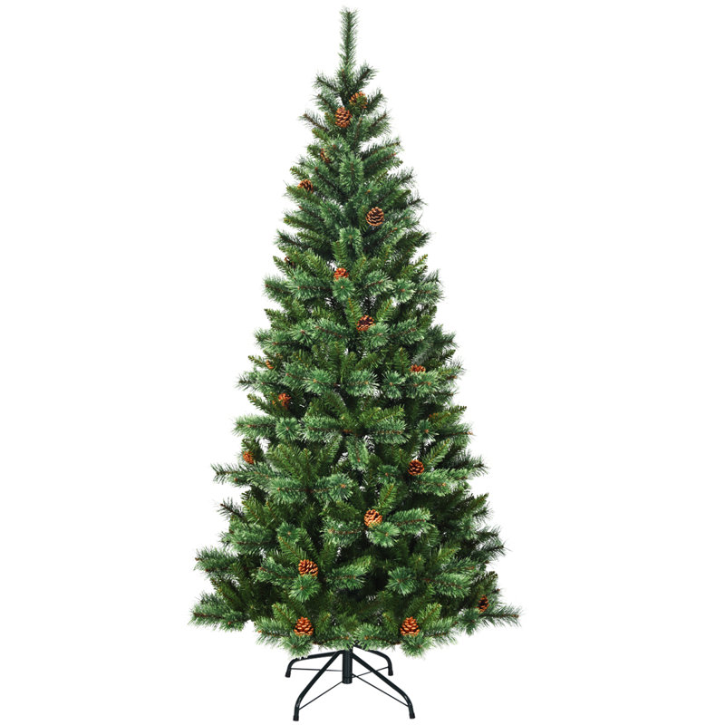 Artificial Pine Christmas Tree, 6.89ft H x 3.22ft W x 3.22ft D