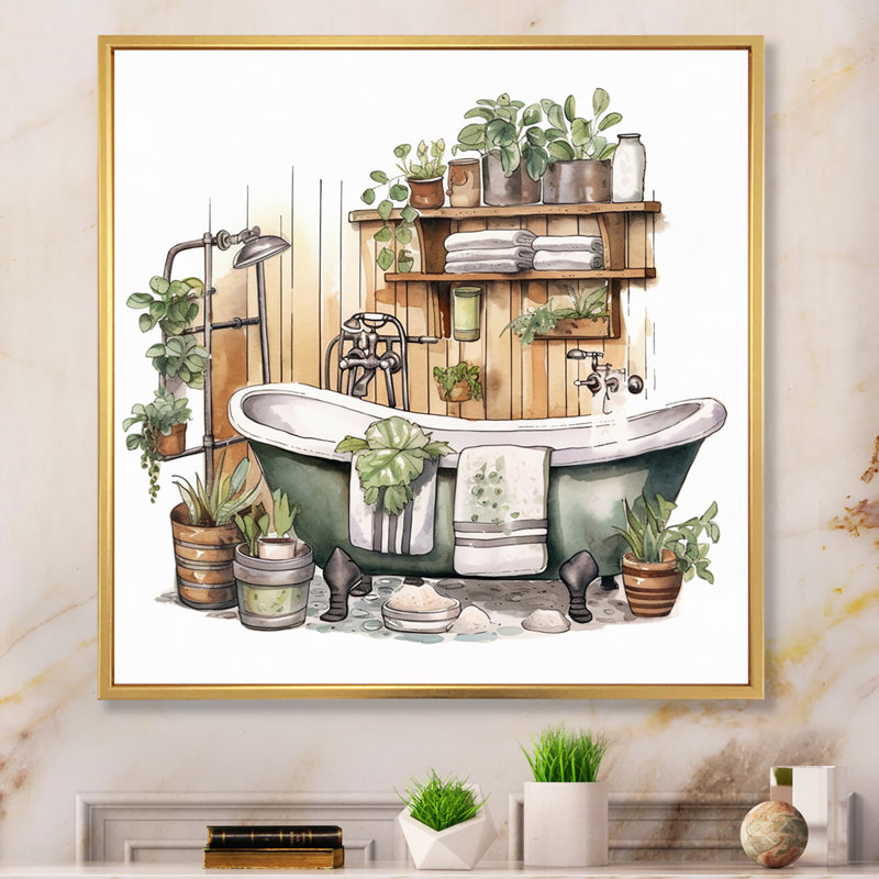 Décor de salle de bain naturel XXXVI - Impressions encadrées pour salle de bain, H 30 po x l 40 po x P 1,5 po