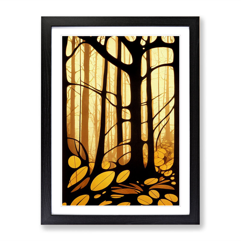 Forest Floor - Wall Art, Black Framed, 64cm H x 46cm W x 2cm D