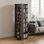 Armoire de rangement pour médias, tour de rangement pour CD, support rotatif à tour de rangement pour CD, DVD, livres et disques de jeu, support DVD pour salon, bureau à domicile et salle d'enregistrement, brun