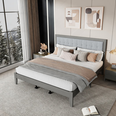 Spencer Tufted Upholstered Platform Bed