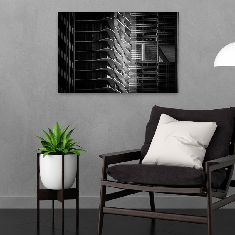Balconies Abstract Contemporary Architecture City Wall Art by Roland Weber - Wrapped Canvas Print, 40.64 cm H x 60.96 cm W