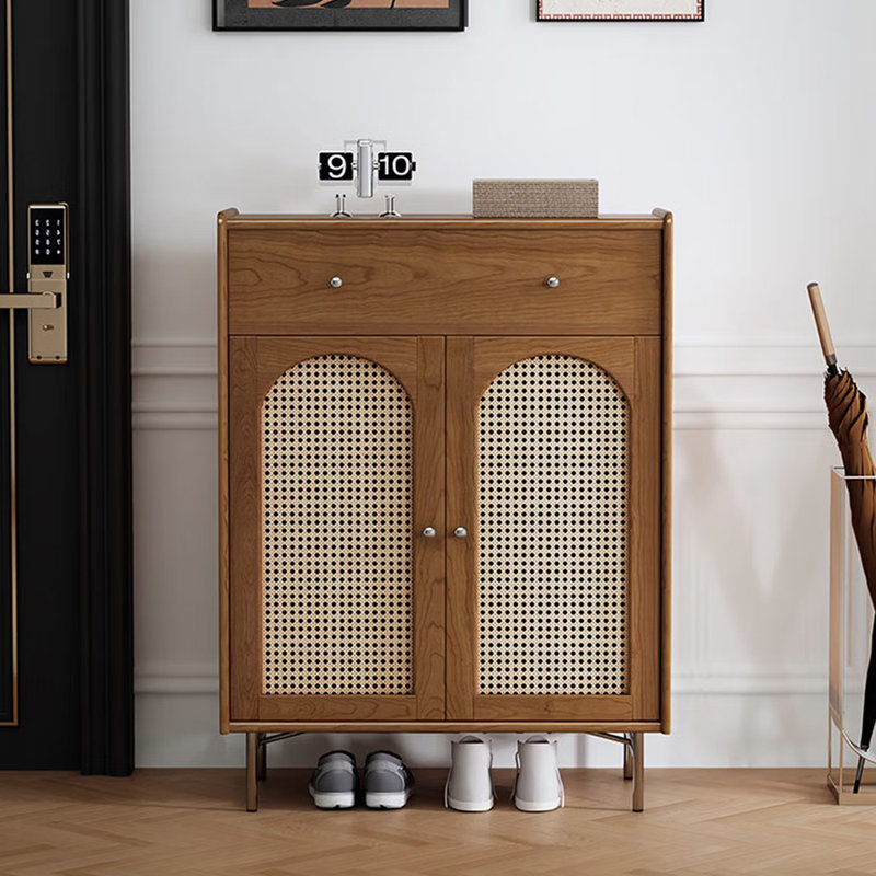 Classic furniture storage shoe cabinet, Walnut
