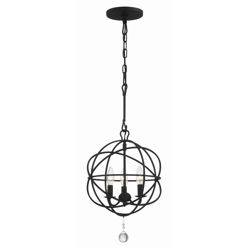 Mini-lustre noir 3 lumières Lacie-Jayne