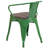 Kesterson Metal Chair with Wood Seat and Arms-1340017045