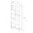 Modern Scandinavian Bookshelf, 100% Melamine Coated Particle Board, 26.4 x 70.9 x 11.8 inches | Wall-Mountable Design with Numerous Shelves for Additional Storage | Elegant & Functional Home Decor Solution
