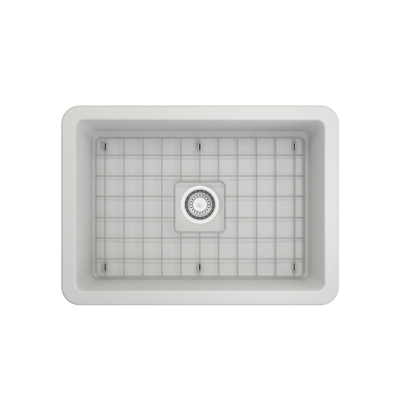 26.75'' L Kitchen Sink, Matte White