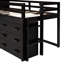 Lit mezzanine simple sécuritaire et élégant avec armoire et tablette fonctionnelle - Assemblage facile-921605172