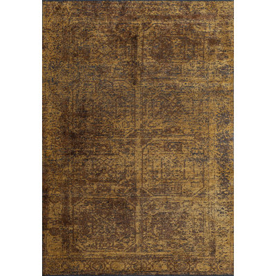 Rapture Abstract Area Rug in Brown