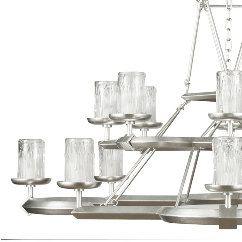 Liaison 16 - Light Chandelier, Platinized Silver